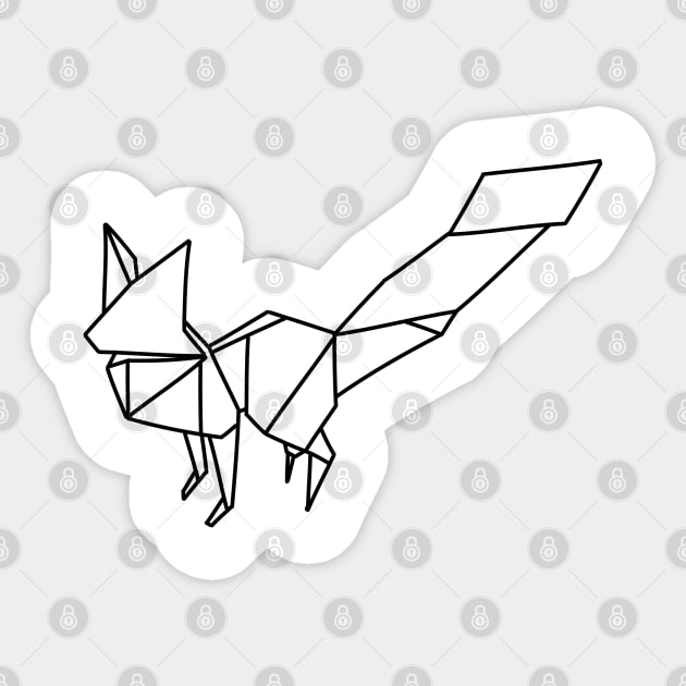 Fox Origami Elegant Modern Gift Forest Vegan Cute Sticker by Kibo2020